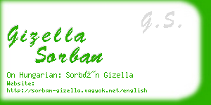 gizella sorban business card